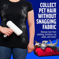 Pet Hair Remover and Reusable Lint Roller - Cat and Dog Hair Remover for Furniture, Couch, Carpet, Clothing and Bedding - Portable, Multi-Surface Fur Removal Tool (White)