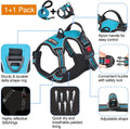 Upgrade Your Dog Walks! 🌟 Adjustable No Pull Harness + Free 5Ft Leash for Medium & Large Dogs 🐾💙 Perfect for Comfort & Control!